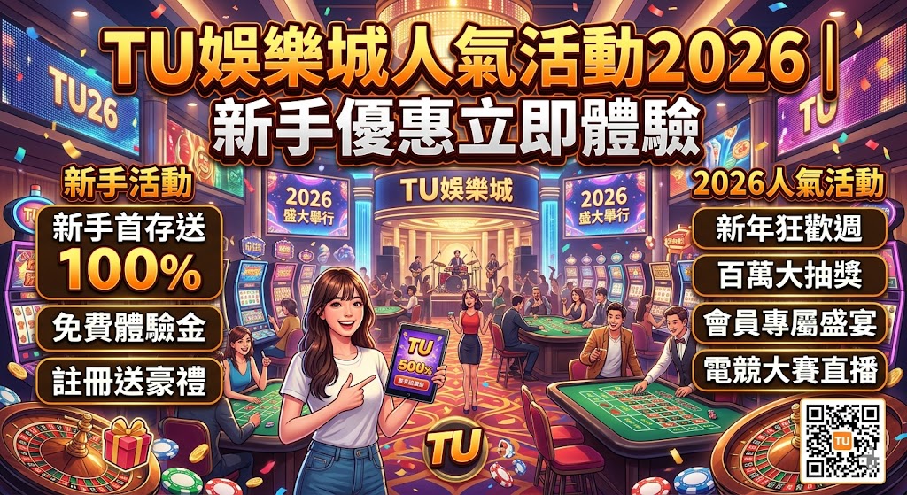 TU娛樂城2026年度超人氣活動震撼登場！專為新手玩家量身打造的專屬大禮包現正開放體驗，現在立即註冊加入，即可免費領取限時體驗金與首存加碼等超值優惠。平台擁有最熱門的爆分老虎機與各類刺激博弈遊戲，出金安全且操作順暢，誠邀您立即點擊加入，享受最極致的線上贏錢樂趣！